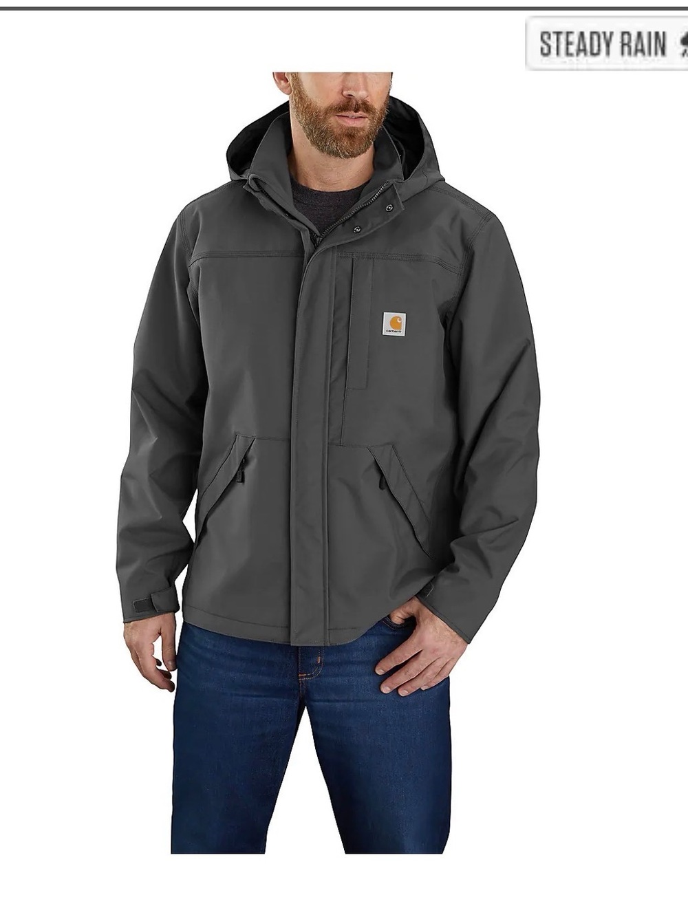 Carhartt Men's gray shoreline jacket size large regular NWT